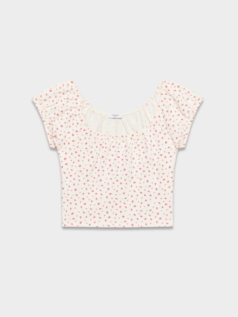 Aritzia Women's White floral Crop-top